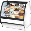 True TGM-R-48-SC/SC-W-W Fixed Front Curved Glass, Solid Colored End Refrigerator