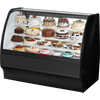 True TGM-R-59-SC/SC-B-W Fixed Front Curved Glass, Solid Colored End Refrigerator