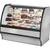 True TGM-R-59-SC/SC-S-W Fixed Front Curved Glass, Solid Colored End Refrigerator
