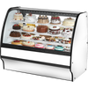 True TGM-R-59-SC/SC-W-W Fixed Front Curved Glass, Solid Colored End Refrigerator
