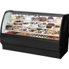 True TGM-R-77-SC/SC-B-W Fixed Front Curved Glass, Solid Colored End Refrigerator