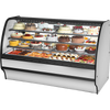 True TGM-R-77-SC/SC-S-S Fixed Front Curved Glass, Solid Colored End Refrigerator