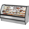 True TGM-R-77-SC/SC-S-W Fixed Front Curved Glass, Solid Colored End Refrigerator