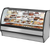 True TGM-R-77-SC/SC-S-W Fixed Front Curved Glass, Solid Colored End Refrigerator