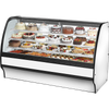True TGM-R-77-SC/SC-W-W Fixed Front Curved Glass, Solid Colored End Refrigerator