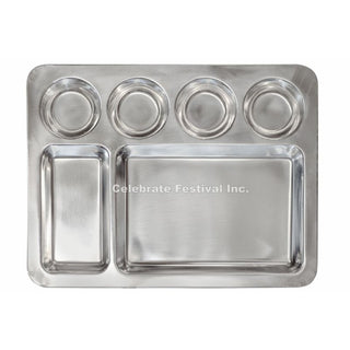 Stainless Steel Square Dosa Mess Tray - L 16