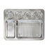 Stainless Steel Square Dosa Mess Tray - L 16" / 6 Compartment