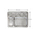 Stainless Steel Square Dosa Mess Tray - L 16" / 6 Compartment