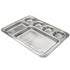 Stainless Steel Square Dosa Mess Tray - L 16" / 6 Compartment