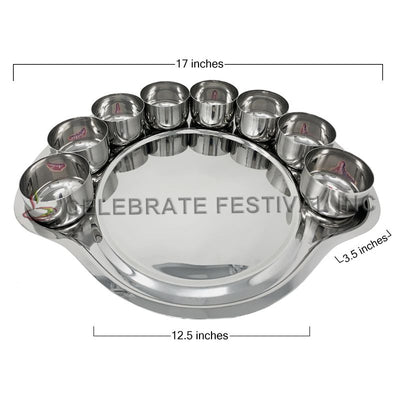 Mickey Mouse Thali (Plate) 17 x12.5 (3.5" extension for Bowl/ Katori)