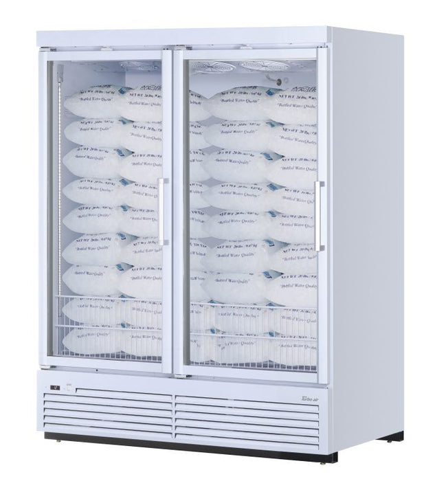 Turbo Air TJMI-55SDW(B)-N Super Deluxe Jumbo Ice merchandiser, two-section, 60 cu.ft.