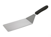 Stainless steel solid Turner with Offset, Black Polypropylene Handle by Winco