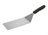Stainless steel solid Turner with Offset, Black Polypropylene Handle by Winco