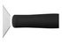 Stainless steel solid Turner with Offset, Black Polypropylene Handle by Winco
