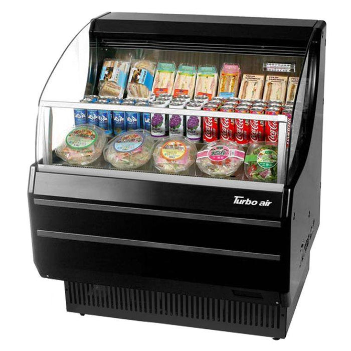 Turbo Air TOM-30SW(B)-N Horizontal Open Display Merchandiser , 4.7 cu. ft.