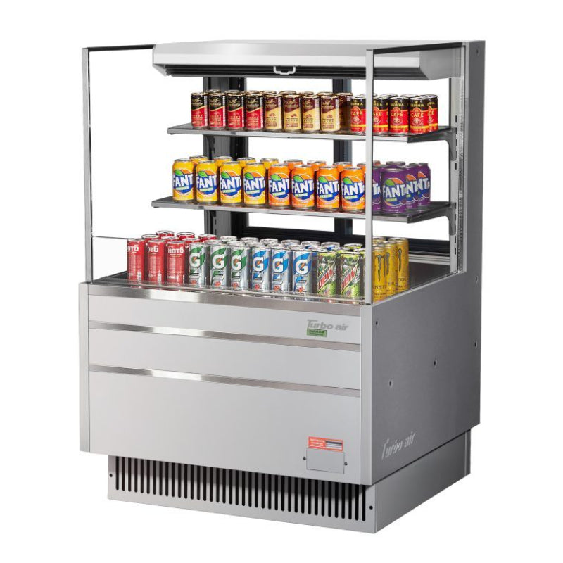 Turbo Air TOM-36L-UFD-S-3S-N Bottom Mount Reach in Refrigerator with Glass Door 11.1 cu. ft.