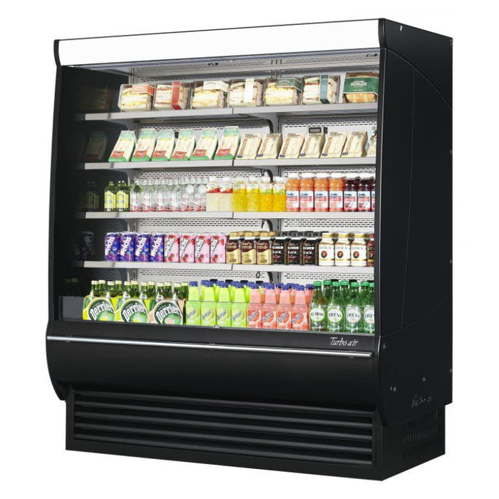 Turbo Air TOM-72DXB-SP(-A)-N Open Display Merchandiser Bottom Mount Reach in Refrigerator With Glass Door 34.1 cu.ft.