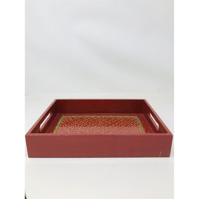 Serving Tray - Beautifully Hand Painted With Traditional Rajasthani/ Mughal Art /Wooden Tray