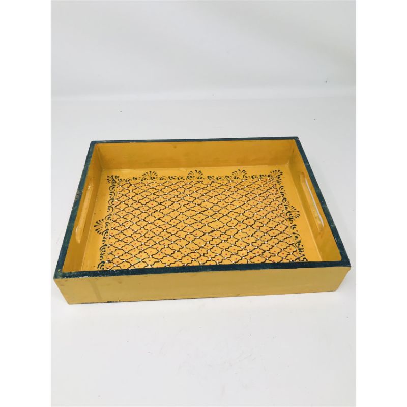 Serving Tray - Beautifully Hand Painted With Traditional Rajasthani/ Mughal Art /Wooden Tray