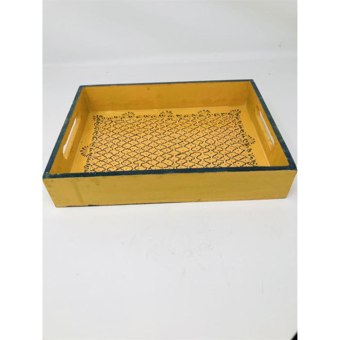 Serving Tray - Beautifully Hand Painted With Traditional Rajasthani/ Mughal Art /Wooden Tray