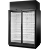 True TRM2L-NN-BLK-WHT-1BLKLL-4 True Retail Merchandiser • 2-Door • Low Temp – Finished Left Panel/Finished Right Panel – Black Exterior – White Interior – Aluminum Frame Black Doors • All Left Door Hinge – 4000K LED Lighting