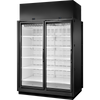 True TRM2L-NY-BLK-WHT-1BLKLL-4 True Retail Merchandiser • 2-Door • Low Temp – Finished Left Panel/In Line Right Panel – Black Exterior – White Interior – Aluminum Frame Black Doors • All Left Door Hinge – 4000K LED Lighting