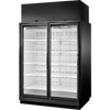 True TRM2L-YN-BLK-WHT-1BLKLL-4 True Retail Merchandiser • 2-Door • Low Temp – In Line Left Panel/Finished Right Panel – Black Exterior – White Interior – Aluminum Frame Black Doors • All Left Door Hinge – 4000K LED Lighting