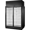 True TRM2M-YY-BLK-WHT-1BLKLL-4 True Retail Merchandiser • 2-Door • Medium Temp – In Line Left Panel/In Line Right Panel – Black Exterior – White Interior – Aluminum Frame Black Doors • All Left Door Hinge – 4000K LED Lighting