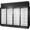 True TRM4L-NN-BLK-WHT-1BLKLLLL-4 True Retail Merchandiser • 4-Door • Low Temp – Finished Left Panel/Finished Right Panel – Black Exterior – White Interior – Aluminum Frame Black Doors • All Left Door Hinge – 4000K LED Lighting