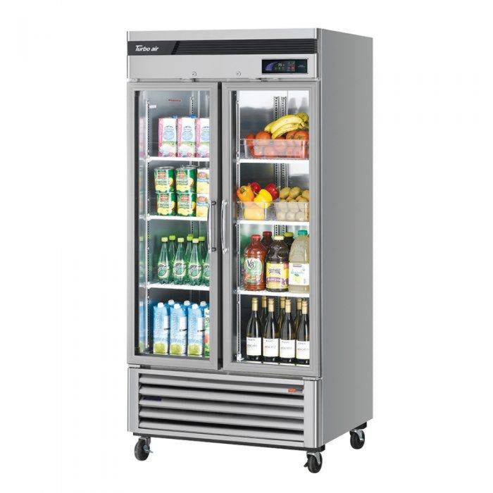 Turbo Air TSR-35GSD-N Super Deluxe Bottom Mount Reach in Refrigerator With Glass Door 29.19 cu. ft.