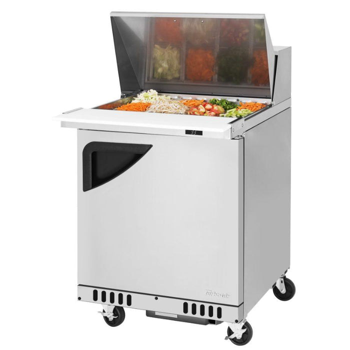 Turbo Air TST-28SD-12-FB-N Rear Mount Super Deluxe Sandwich/Salad Mega Top Unit with One Section 7.4 cu. ft