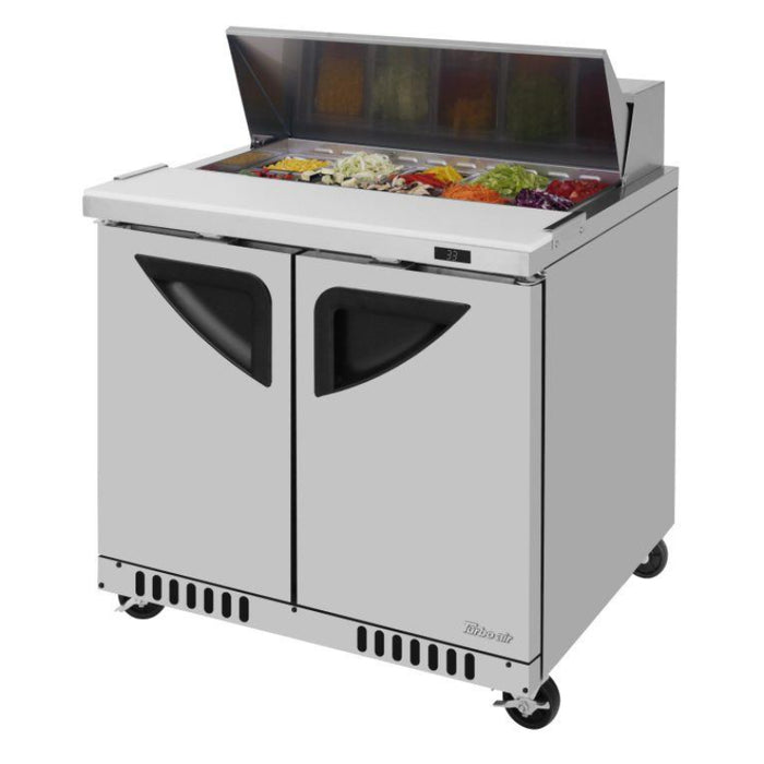 Turbo Air TST-36SD-FB-N Super Deluxe Sandwich/Salad Unit with Two Sections 8.8 cu. ft