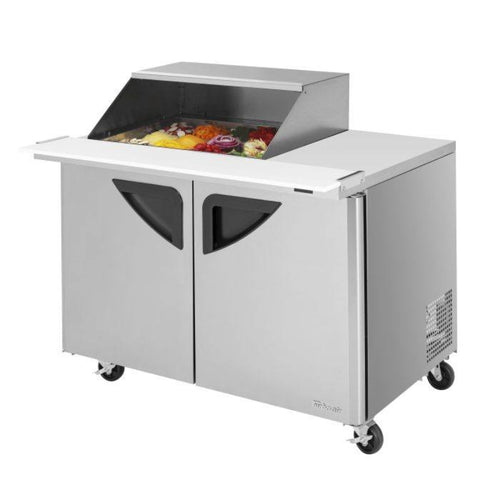 Turbo Air TST-48SD-12M-N-SL(-LW) Super Deluxe Sandwich/Salad Mega Top Unit with Slide-Back Lid 15.0 cu. ft