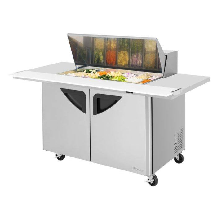Turbo Air TST-48SD-18-E-N Rear Mount Super Deluxe Sandwich/Salad Mega Top Unit-Extended Countertop with Two Sections 15.0 cu. ft