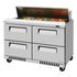 Turbo Air TST-48SD-D4-FB-N Super Deluxe Sandwich/Salad Unit with Two Sections 11.1 cu. ft