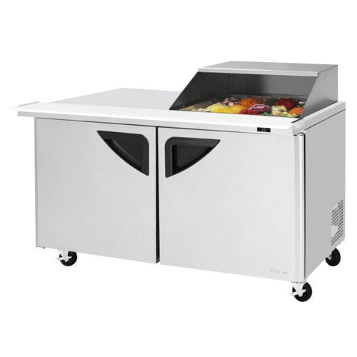Turbo Air TST-60SD-12M-N-SL(-LW) Super Deluxe Sandwich/Salad Mega Top Unit with Slide-Back Lid with Two Sections 19.0 cu. ft