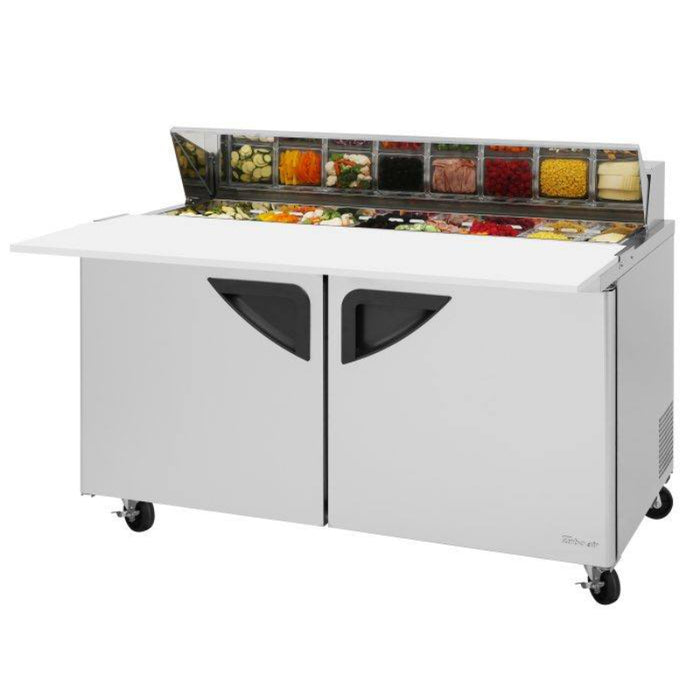 Turbo Air TST-60SD-16-N Rear Mount Super Deluxe Sandwich/Salad Unit with Two Sections 16.0 cu. ft