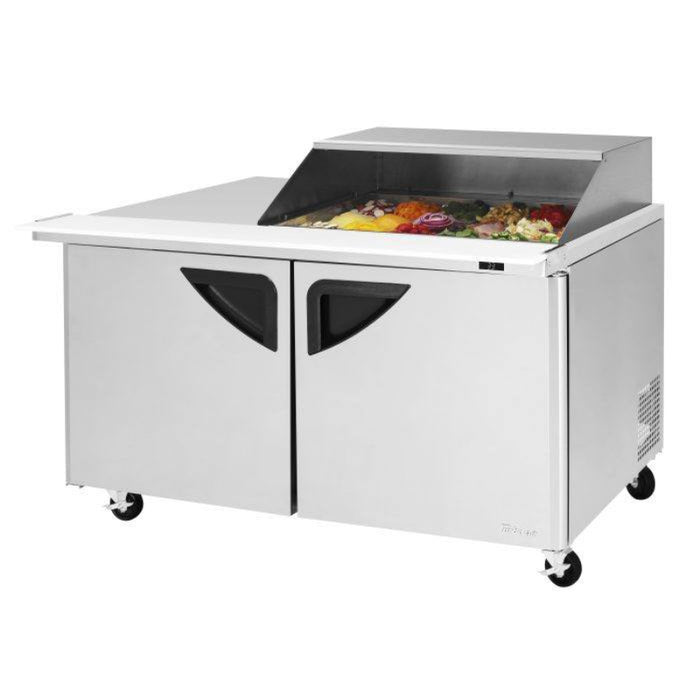 Turbo Air TST-60SD-18M-N-SL(-LW) Super Deluxe Sandwich/Salad Mega Top Unit with Slide-Back Lid with Two Sections 19.0 cu. ft
