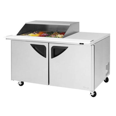 Turbo Air TST-60SD-18M-N-SL(-LW) Super Deluxe Sandwich/Salad Mega Top Unit with Slide-Back Lid with Two Sections 19.0 cu. ft
