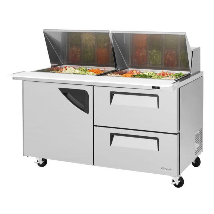Turbo Air TST-60SD-24-D2-N Super Deluxe Series Mega Top Sandwich/Salad Prep Table with Two Sections 19.0 cu. ft