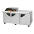 Turbo Air TST-72SD-15M-N-SL(-LW) Super Deluxe Sandwich/Salad Mega Prep + Work Station with Three Sections 23.0 cu. ft