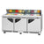Turbo Air TST-72SD-FB-N Rear Mount Super Deluxe Sandwich/Salad Unit with Three Sections 17.6 cu. ft