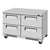 Turbo Air TUF-48SD-D4-FB-N Super Deluxe Series Undercounter Freezer Two Section, 14.8 cu. ft.