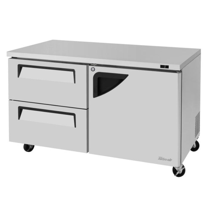 Turbo Air TUF-60SD-D2R-N Super Deluxe Series Undercounter Freezer Two Section, 17.2 cu. ft.