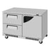 Turbo Air TUR-48SD-D2R(L)-FB-N Super Deluxe Series Undercounter Refrigerator Two Section, 11.1 cu. ft.