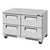 Turbo Air TUR-48SD-D4-FB-N Super Deluxe Series Undercounter Refrigerator Two Section, 11.1 cu. ft.