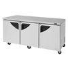 Turbo Air TUR-72SD-N Super Deluxe Series Undercounter Refrigerator Three Section, 18.8 cu. ft.