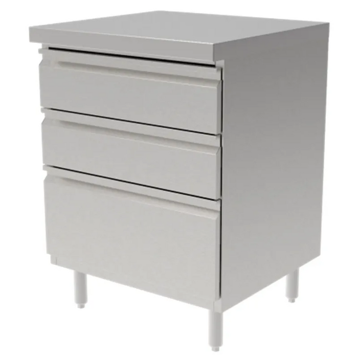 GSW Cabinets Three-Drawer Flat Top Enclosed Cabinets