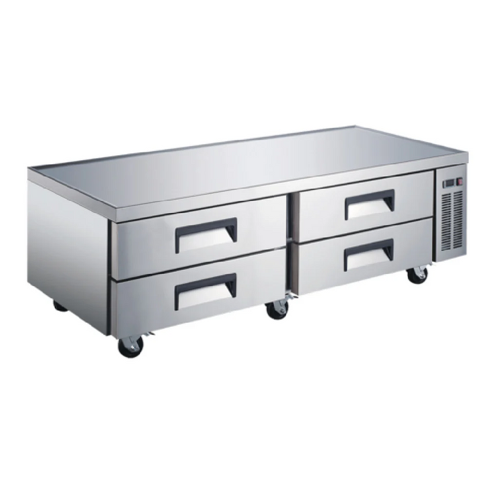 Admiral Craft U-STAR Refrigerated Chef Base with Stainless Steel Top
