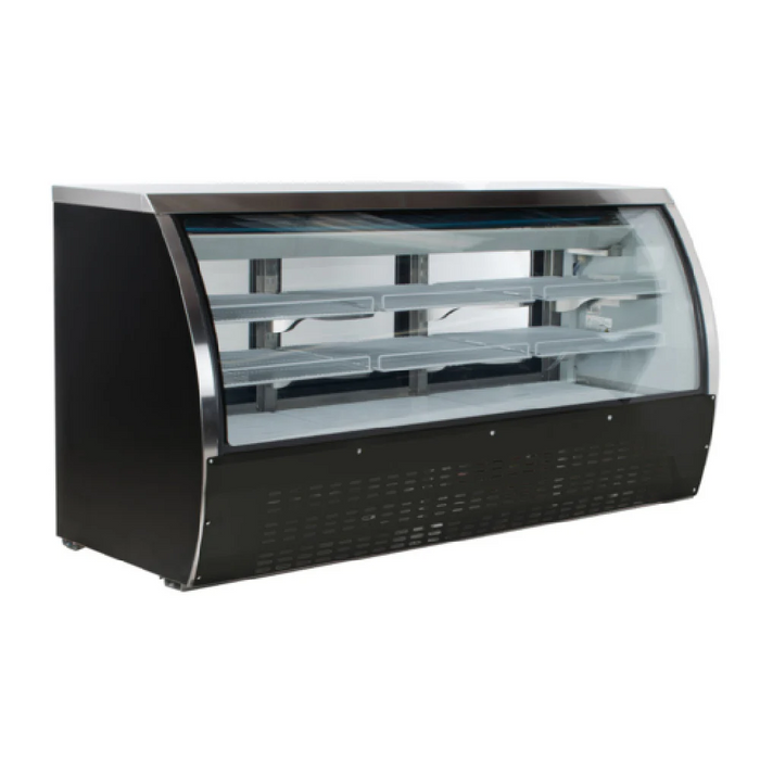 Admiral Craft U-STAR Refrigerated Deli Showcase with Clear Glass Display